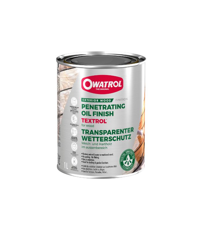 Owatrol Textrol Penetrating Oil for Softwood / Decking / Cladding Clear - 1 Litre