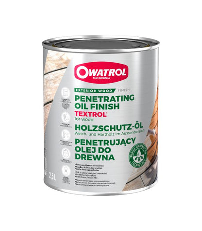 Owatrol Textrol Penetrating Oil for Softwood / Decking / Cladding Clear - 2.5 Litre
