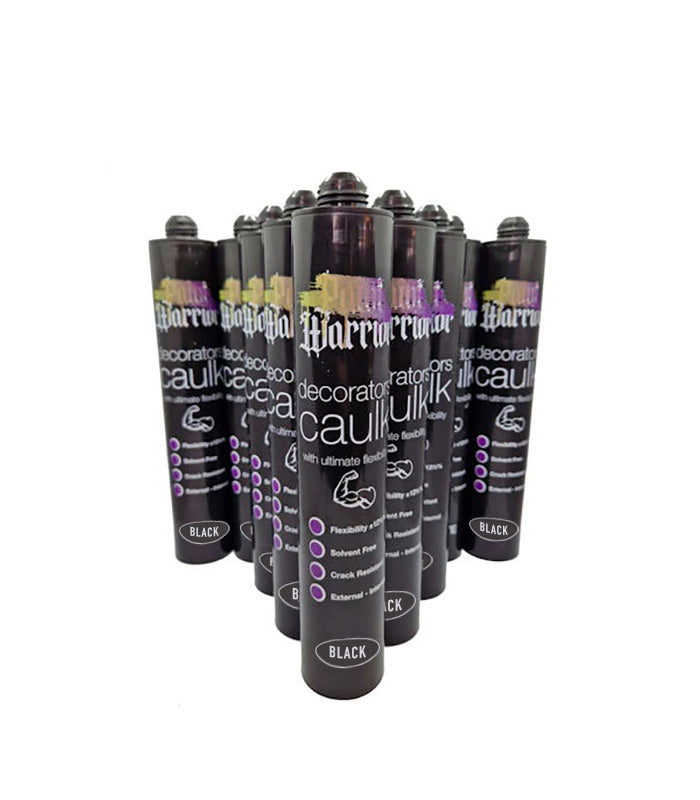 Paint Warrior Ultimate Flexible Decorators Caulk - Black - Pack of 12