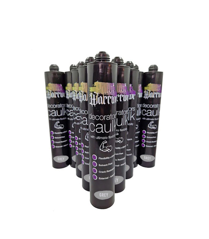 Paint Warrior Ultimate Flexible Decorators Caulk - Grey - Pack of 12