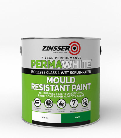 Zinsser Perma White Interior Paint - Matt - 2.5L