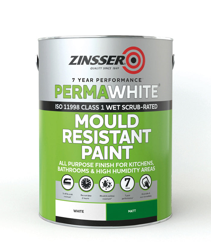 Zinsser Perma White Interior Paint - Matt - 5L