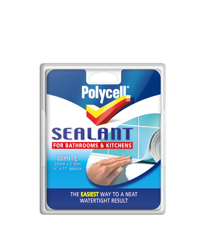 Polycell Bathroom and Kitchen Sealant Strip White - 22mm