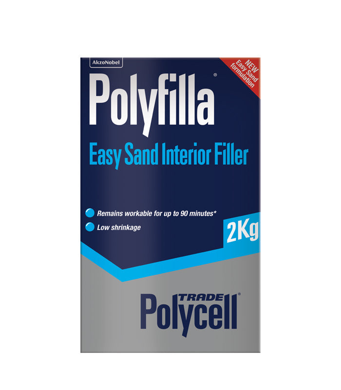 Polycell Trade Easy Sand Polyfilla - Interior Filler - 2 Kg
