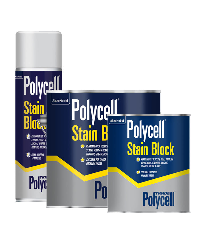 Polycell Trade Stain Block - Paint or Aerosol - All Sizes