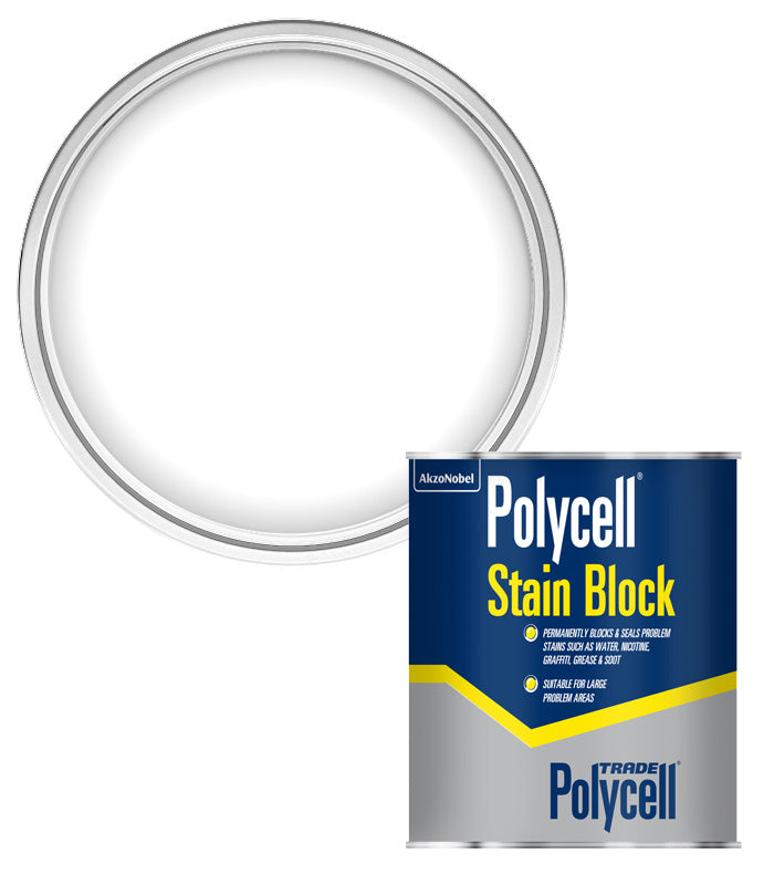 Polycell Trade Stain Block Paint - 1 Litre