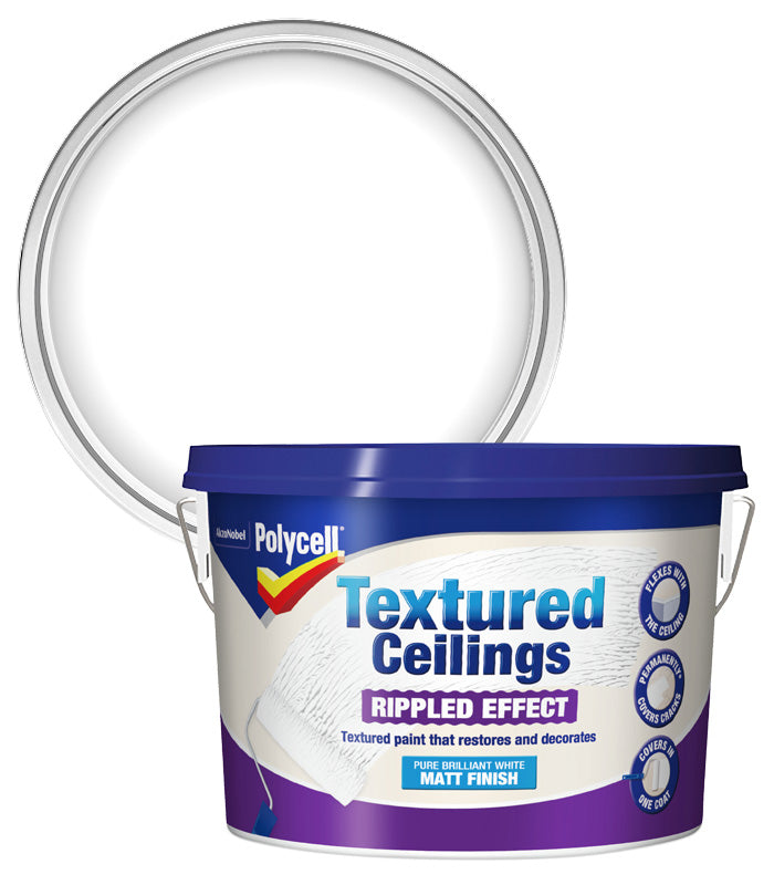 Polycell Textured Ceilings Ripple Effect - Matt - 2.5 Litres