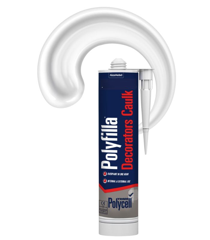 Polycell Trade Polyfilla Decorators Caulk Tube - Brilliant White - 380ml