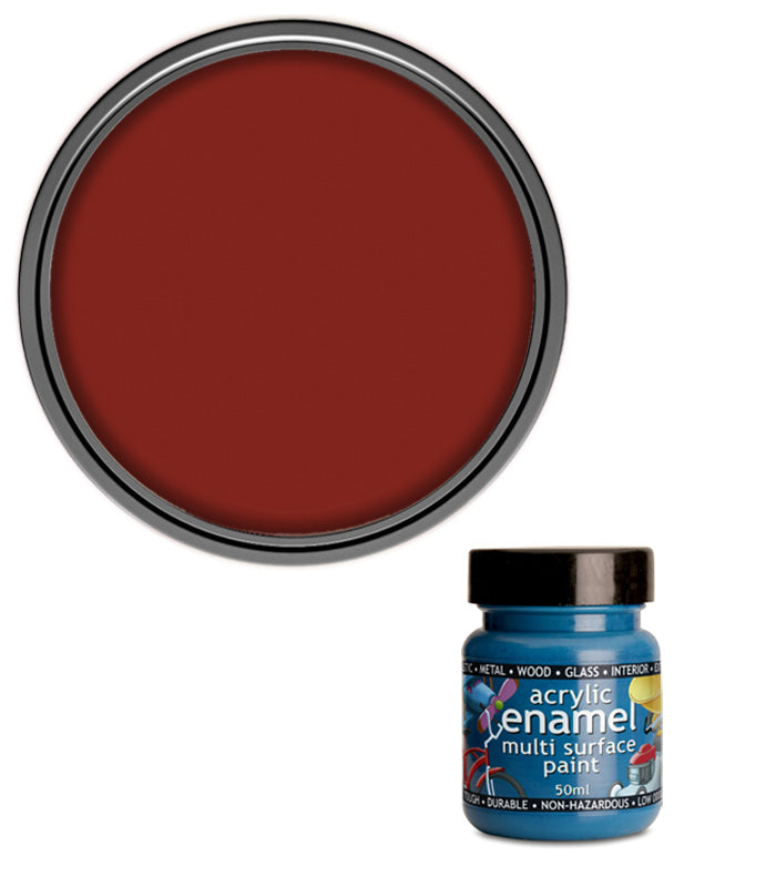 Polyvine - Acrylic Enamel Paint - 50ml - Crimson