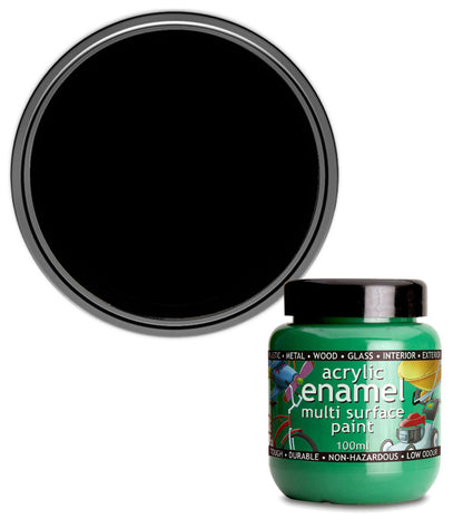 Polyvine - Acrylic Enamel Paint - 100ml - Black