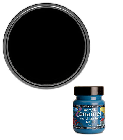 Polyvine - Acrylic Enamel Paint - 50ml - Black