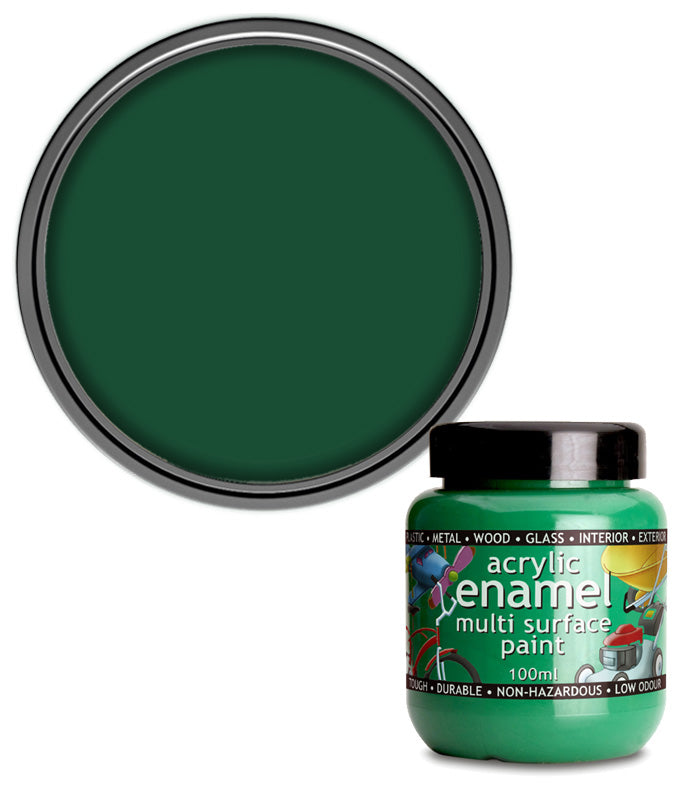 Polyvine - Acrylic Enamel Paint - 100ml - Brunswick Green