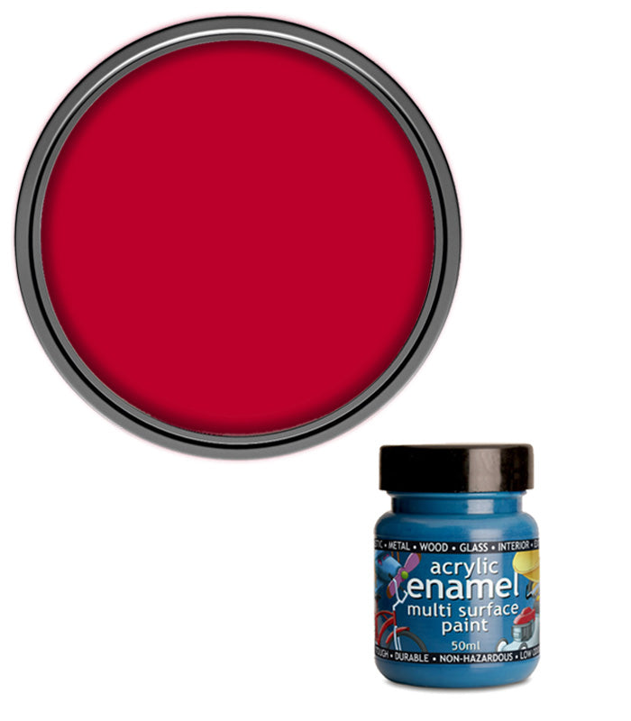 Polyvine - Acrylic Enamel Paint - 50ml - Ferrari Red