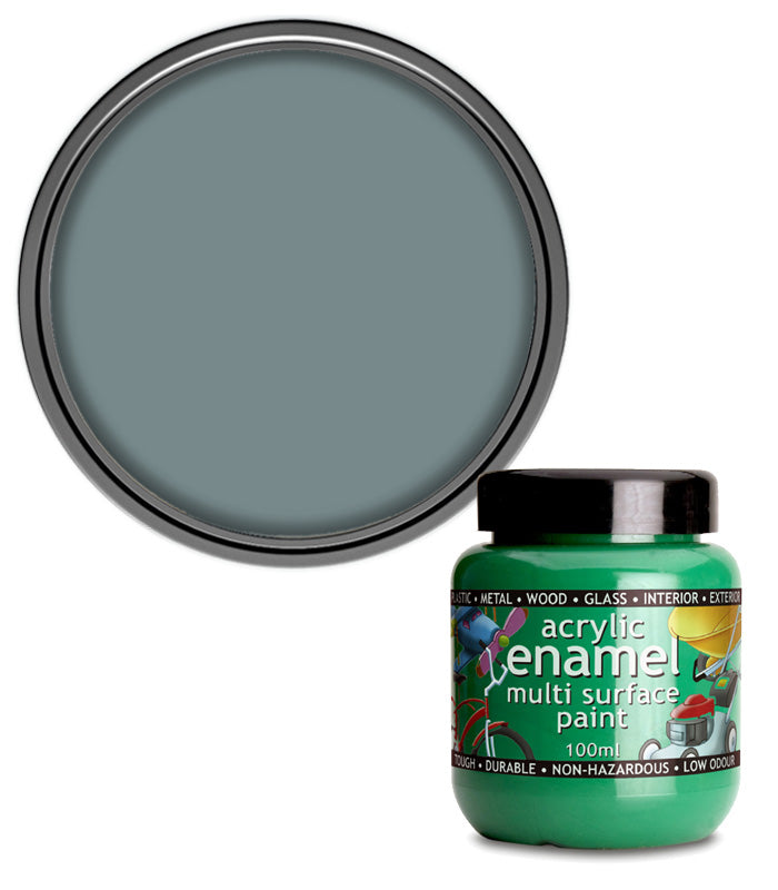 Polyvine - Acrylic Enamel Paint - 100ml - Metallic Silver