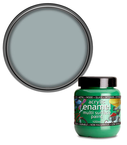 Polyvine - Acrylic Enamel Paint - 100ml - Metallic Pewter