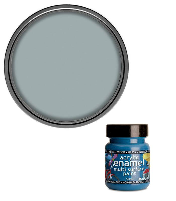Polyvine - Acrylic Enamel Paint - 50ml - Metallic Pewter