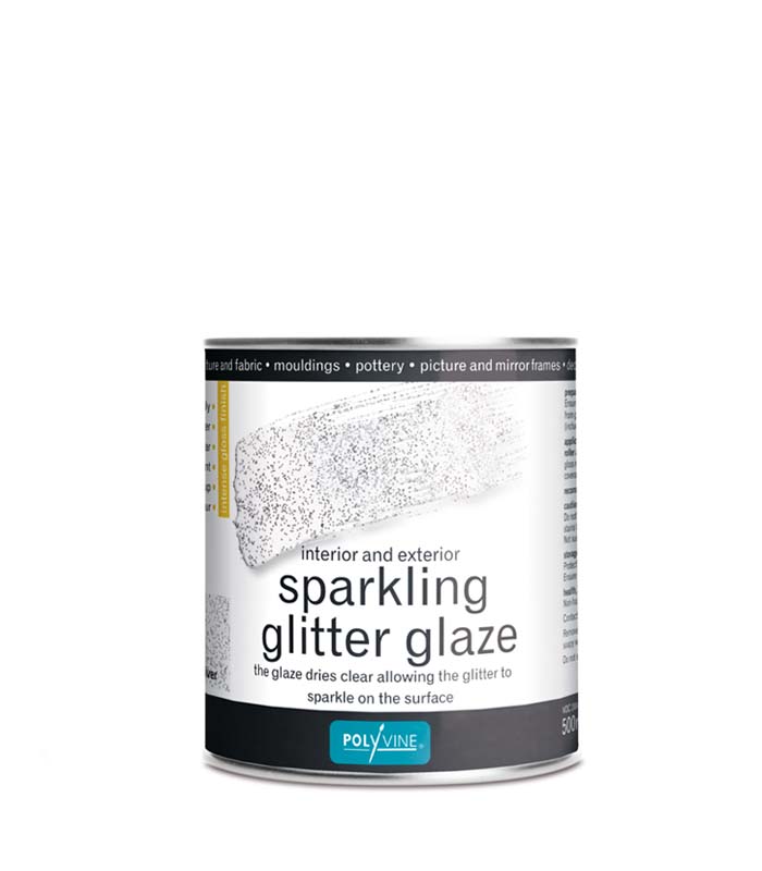 Polyvine Glitter Glaze Gold, Pink, Rainbow & Silver Water Based