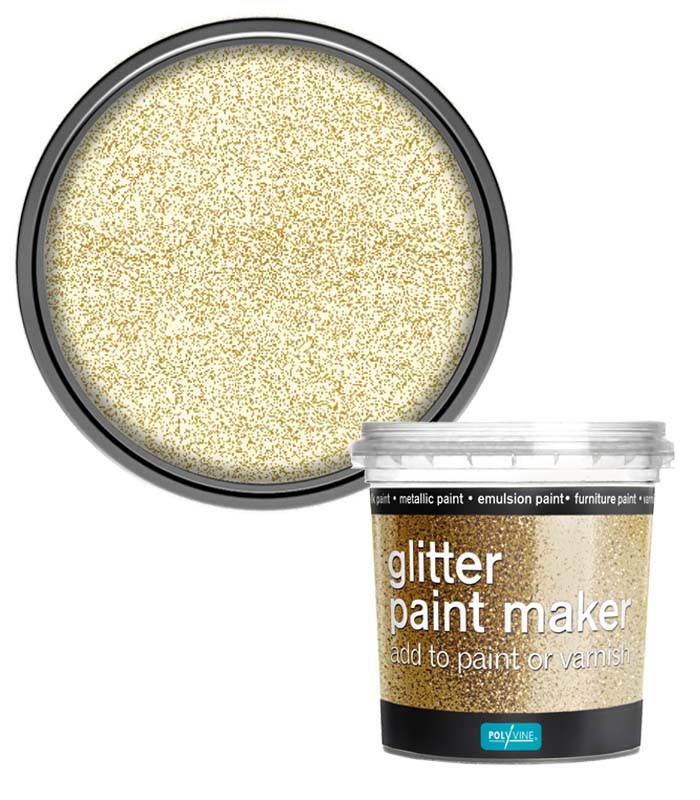 Polyvine - Glitter Paint Maker - Gold - 75g for 2.5 Litre