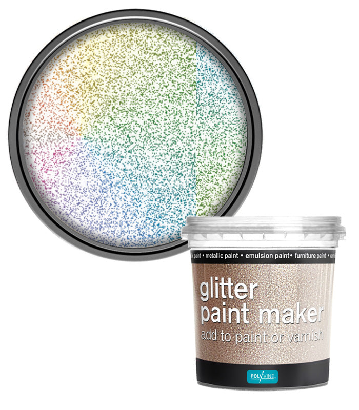 Polyvine - Glitter Paint Maker - Rainbow - 75g for 2.5 Litre