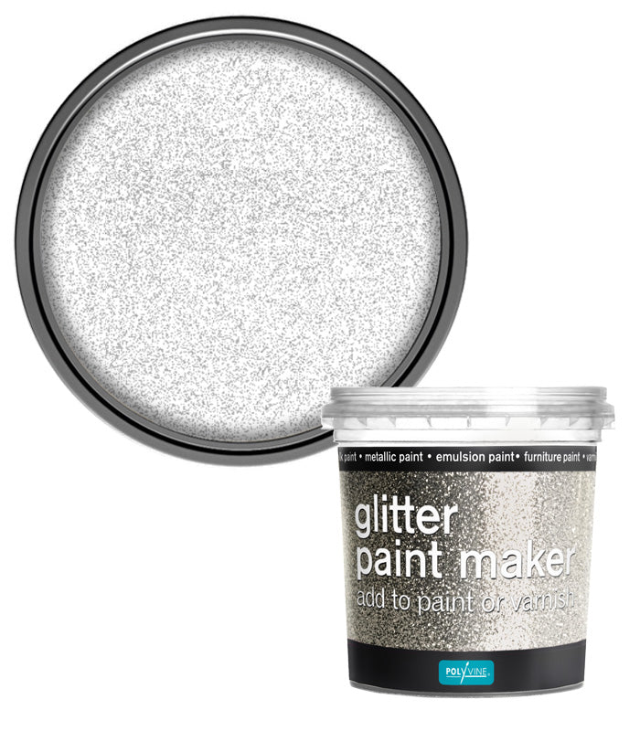 Polyvine - Glitter Paint Maker - Silver - 75g for 2.5 Litre