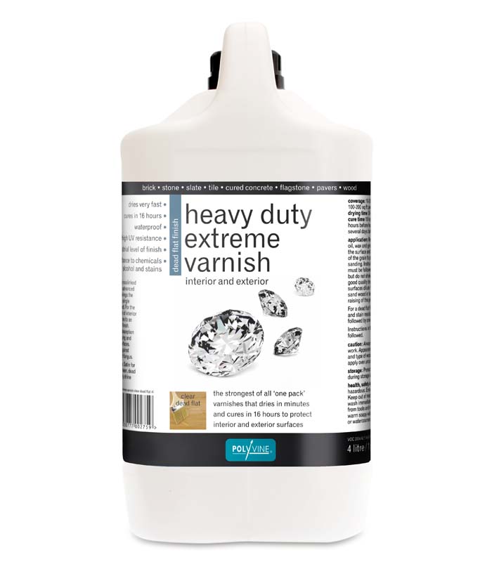 Polyvine Heavy Duty Extreme Varnish - Dead Flat - 4 Litre