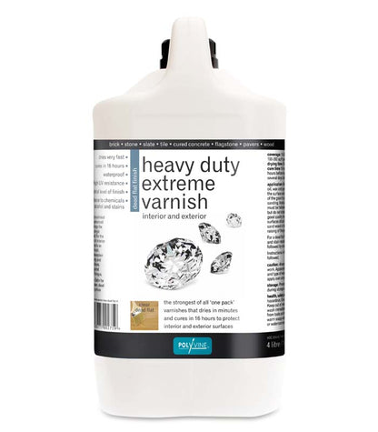 Polyvine Heavy Duty Extreme Varnish - Dead Flat - 4 Litre