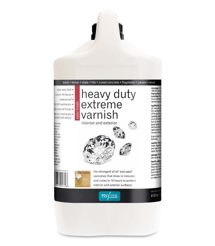 Polyvine Heavy Duty Extreme Varnish - Satin - 4 Litre