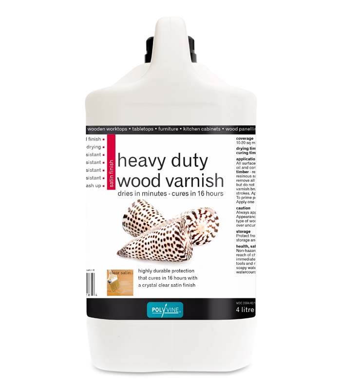 Polyvine - Heavy Duty Interior Wood Varnish - Satin - 4 Litre