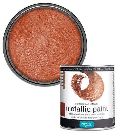 Polyvine - Acrylic Metallic Paint - Copper - 1 LITRE