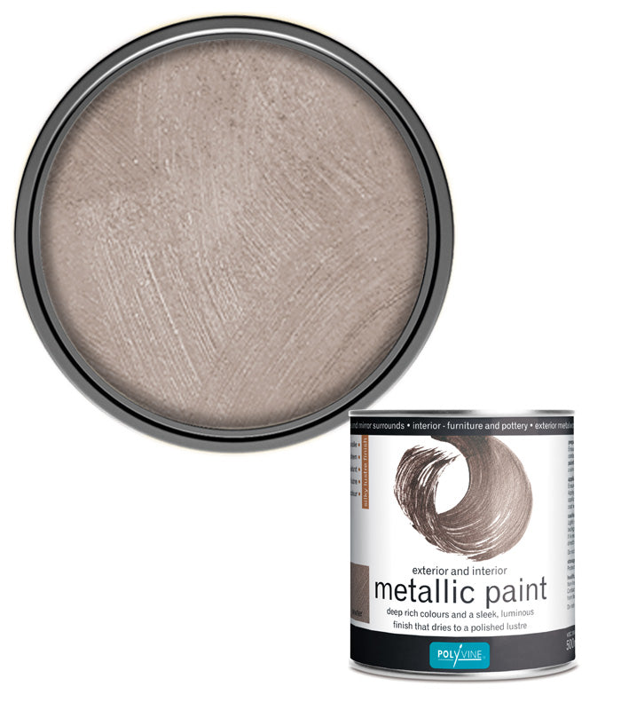 Polyvine - Acrylic Metallic Paint - Pewter - 500ML