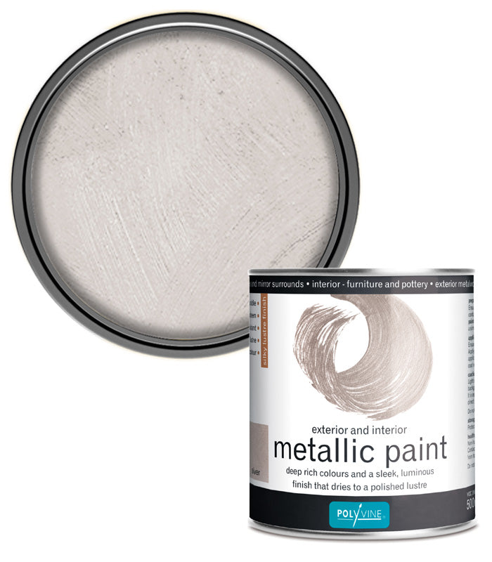 Polyvine - Acrylic Metallic Paint - Silver - 1 LITRE