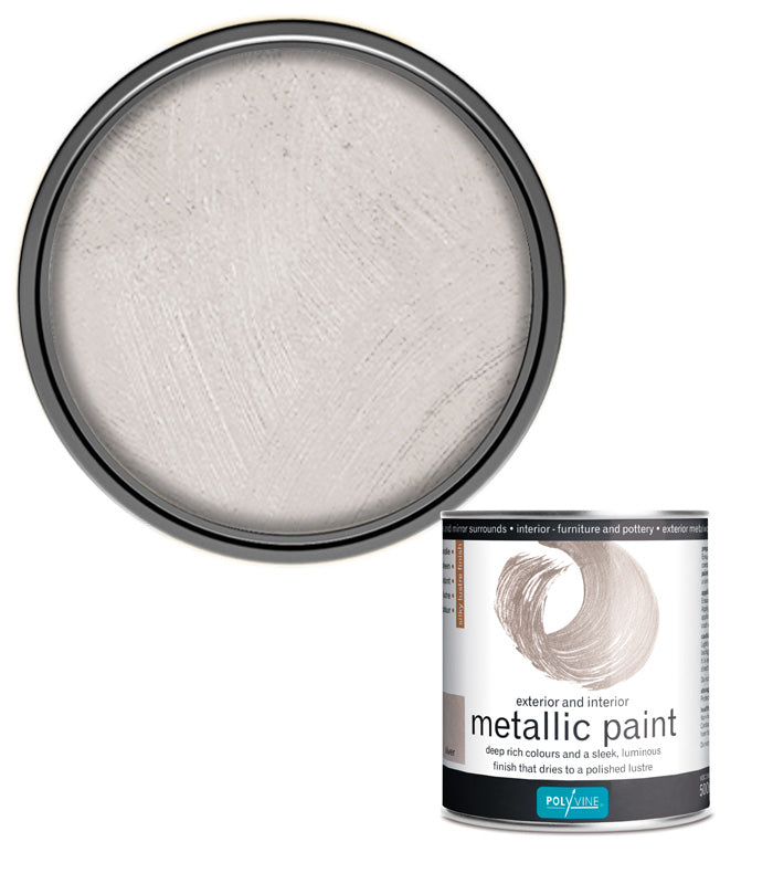 Polyvine - Acrylic Metallic Paint - Silver - 500ML