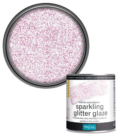 Polyvine - Glitter Glaze - Pink - 500ML