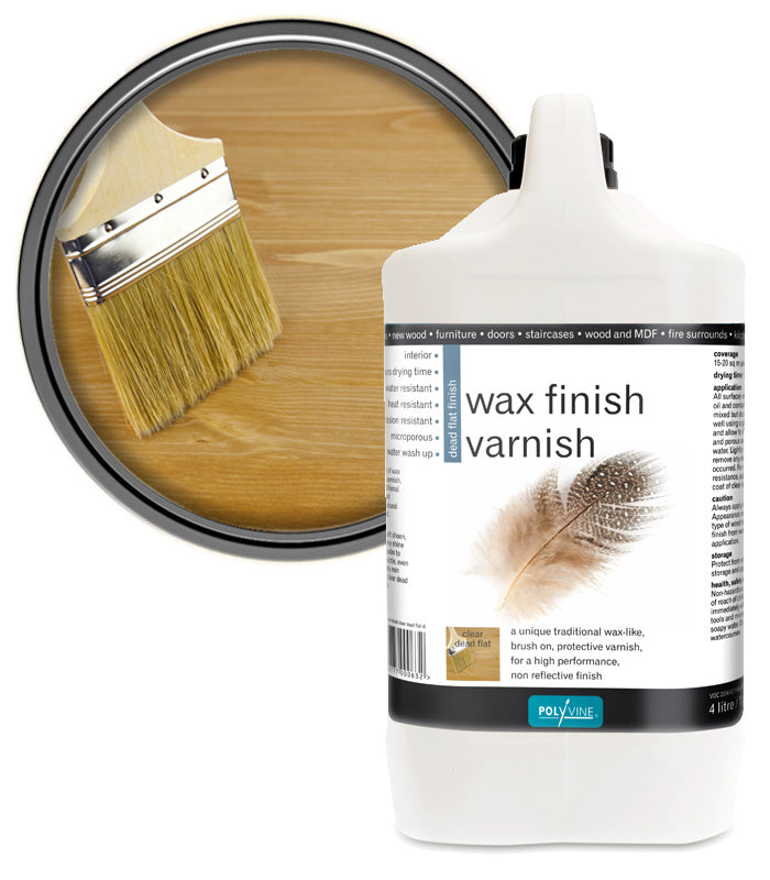 Polyvine - Wax Finish Varnish - Dead Flat - 4 LITRE