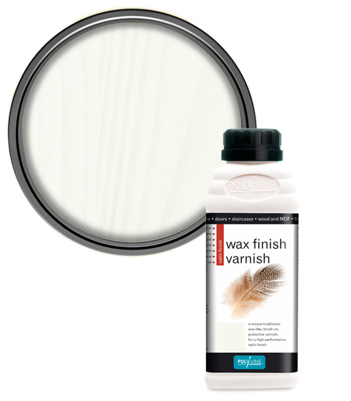 Polyvine - Wax Finish Varnish - White Wash - 1 LITRE