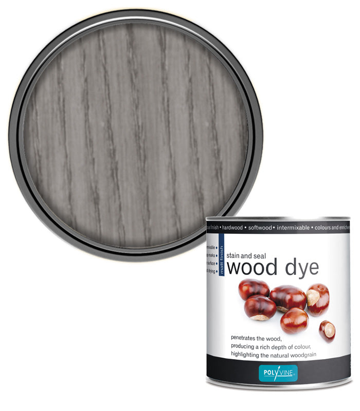 Polyvine - Wood Dye Colour - Grey - 500ml