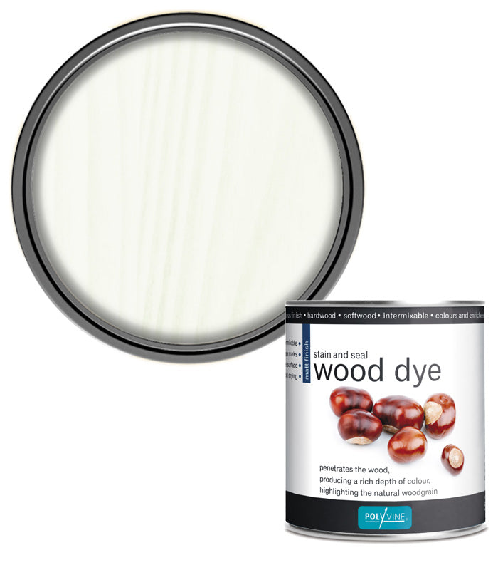 Polyvine - Wood Dye Colour - White - 500ml