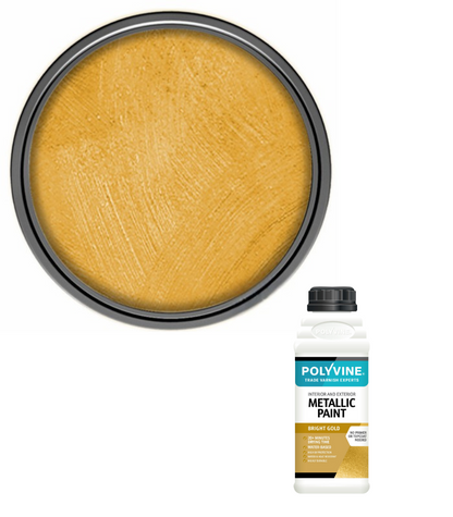 Polyvine - Acrylic Metallic Paint - Bright Gold - 100ML