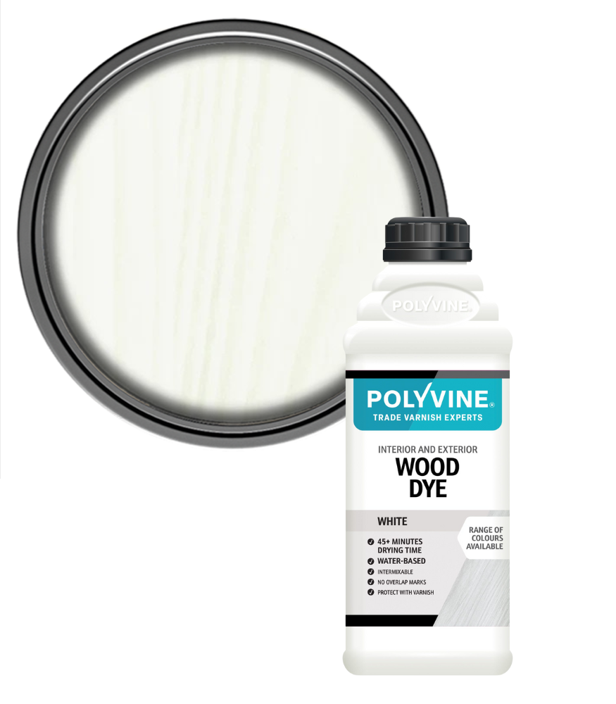 Polyvine - Wood Dye Colour - White - 1L