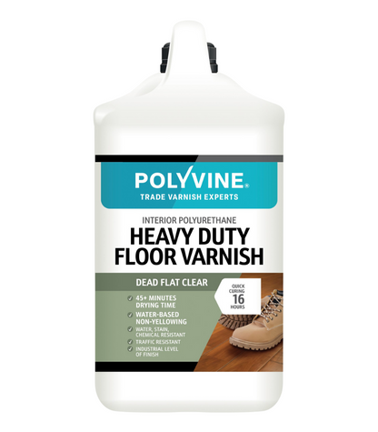 Polyvine - Heavy Duty Floor Varnish - Dead Flat - 4 Litre