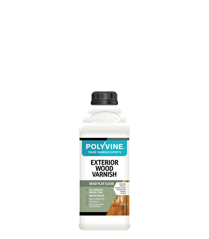 Polyvine - Exterior Wood Varnish - Dead Flat - 1 Litre