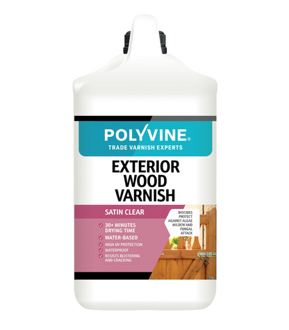 Polyvine - Exterior Wood Varnish - Satin - 4 Litre