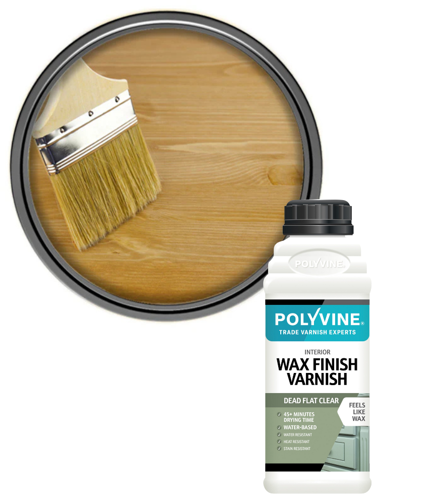 Polyvine - Wax Finish Varnish - Dead Flat - 1 Litre