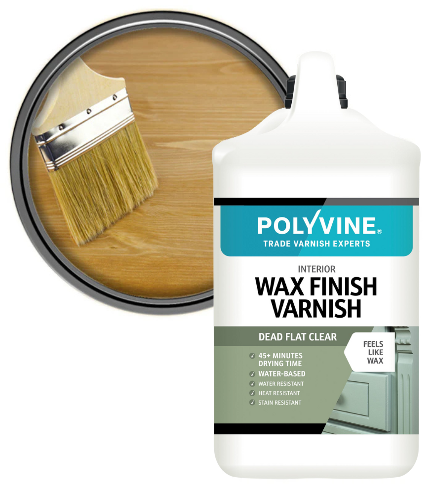 Polyvine - Wax Finish Varnish - Dead Flat - 4 LITRE