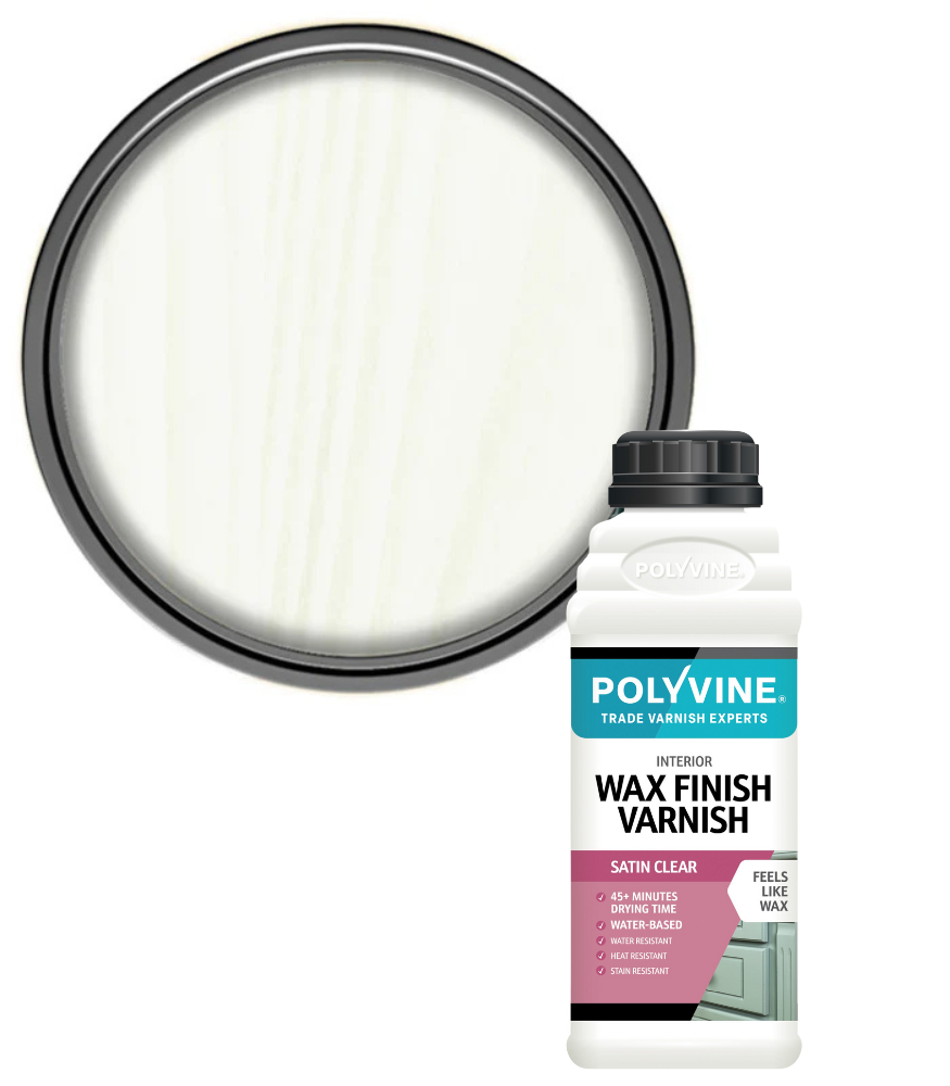 Polyvine - Wax Finish Varnish - White Wash - 1 LITRE