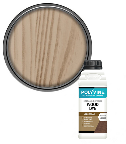 Polyvine - Wood Dye Colour - Medium Oak - 500ml
