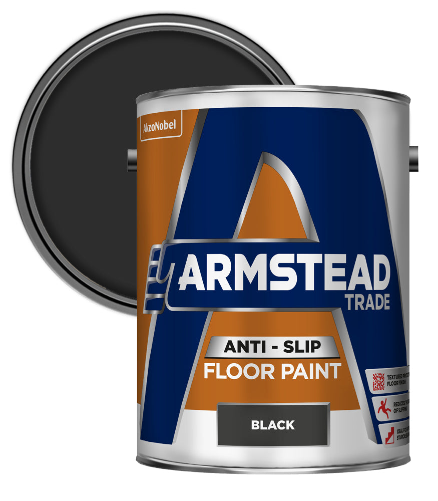 Armstead Trade Anti Slip Floor Paint - Black - 5 Litre