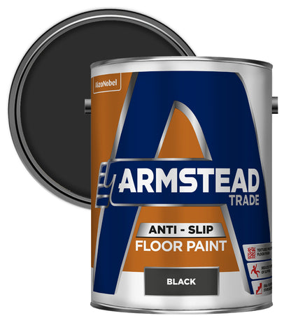 Armstead Trade Anti Slip Floor Paint - Black - 5 Litre