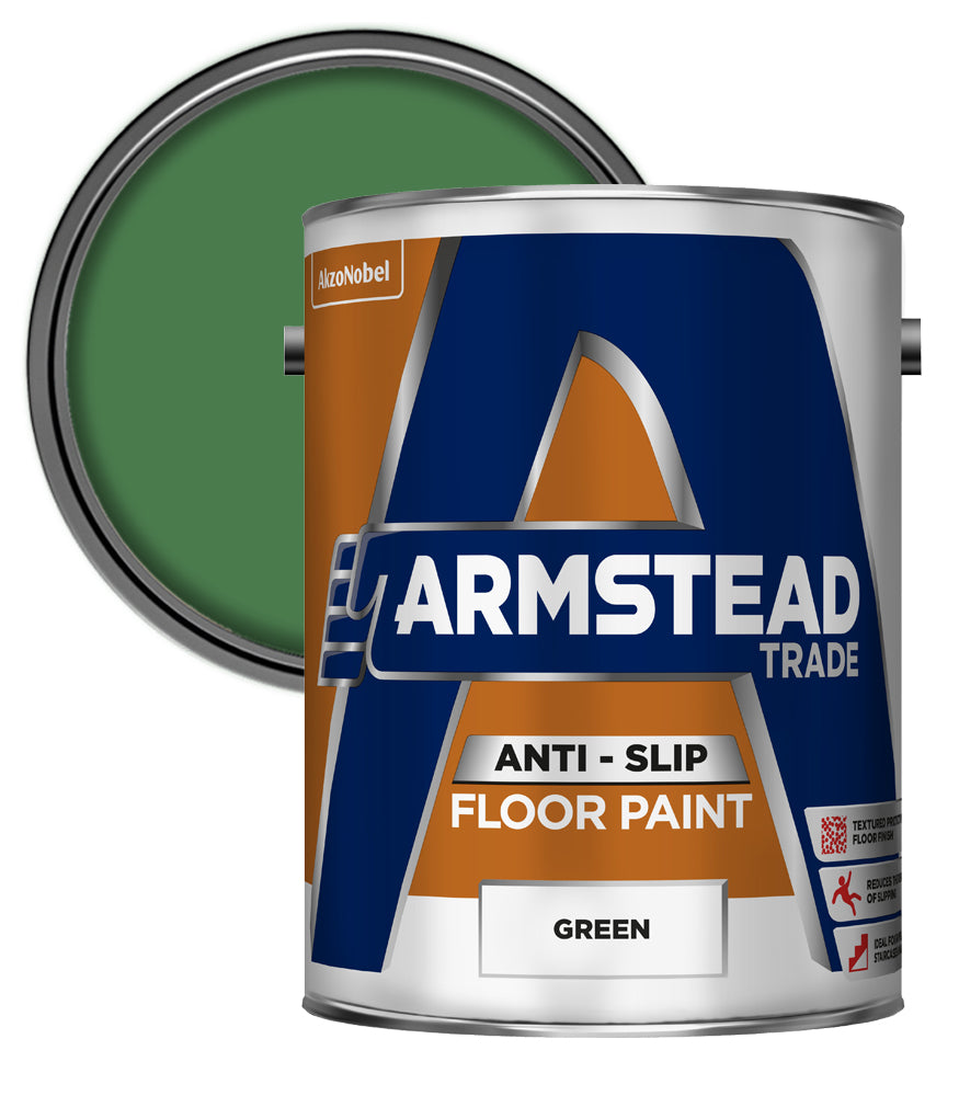 Armstead Trade Anti Slip Floor Paint - Green - 5 Litre