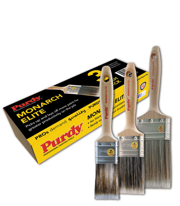 Purdy Monarch Elite Brush Set - 3 Brushes (1x1.5" 1x2 1x3")